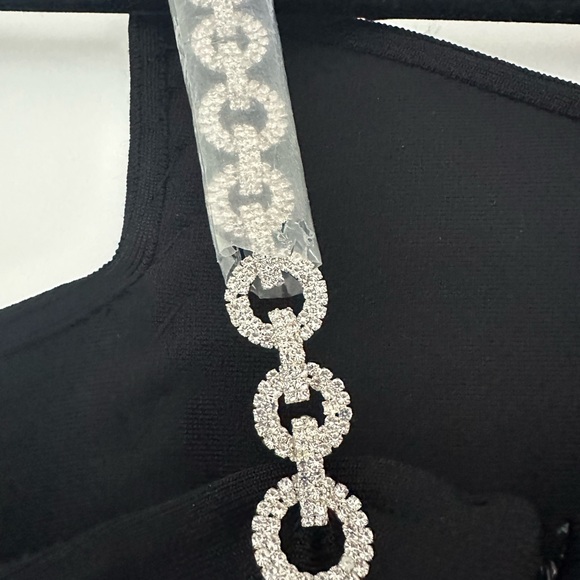 Bandage dress with rhinestone straps. - Picture 4 of 5